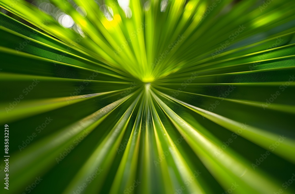 Obraz premium Intricate Palm Leaf Texture with Sunlight