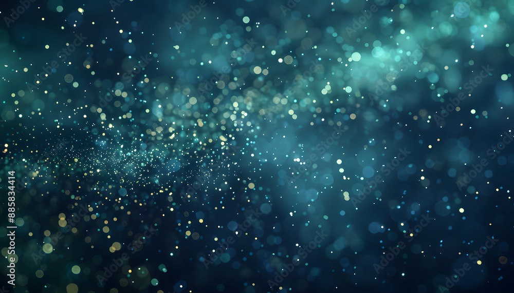 Fototapeta premium Abstract Blue Background with Glowing Particles