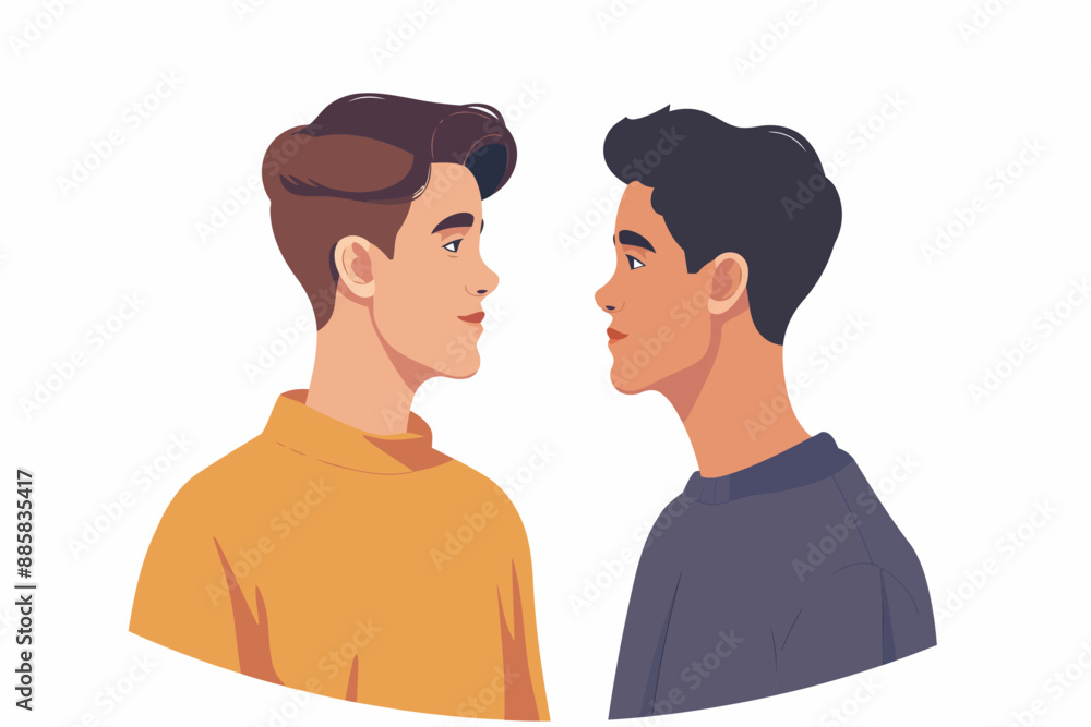 romantic gay men couple stock image isolated vector style romantic gay men couple stock image isolated vector style