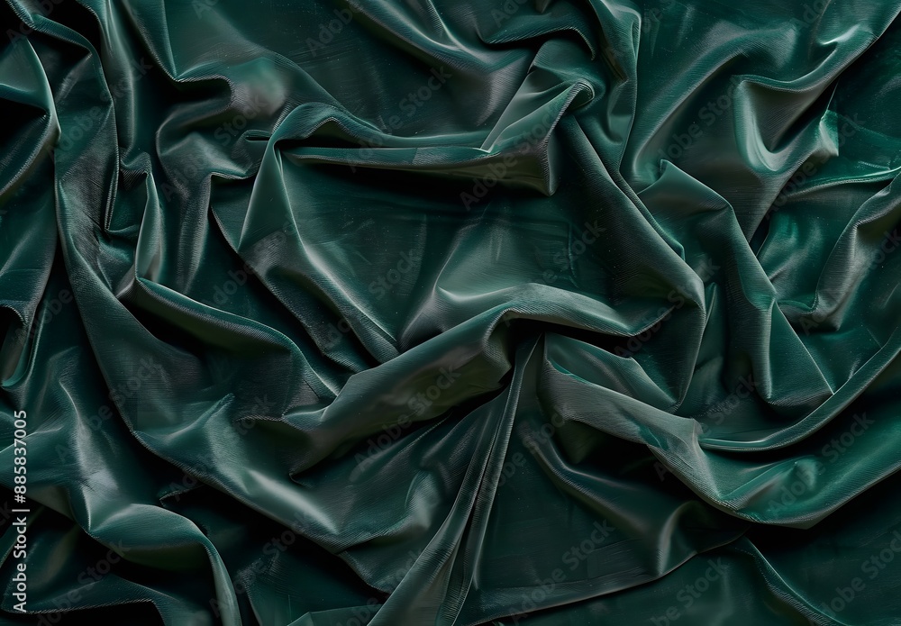 Dark Green Velvet Fabric Draped Texture Dark Green Velvet Fabric Draped Texture