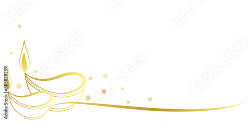 candles diwali line art vector. hinduism festival light element background