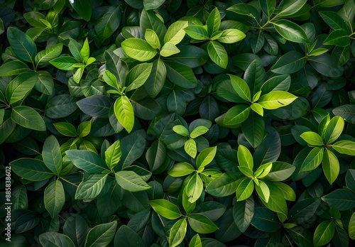 Dense Green Foliage Texture Background