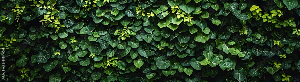 Lush Green Ivy Wall Texture Background Lush Green Ivy Wall Texture Background