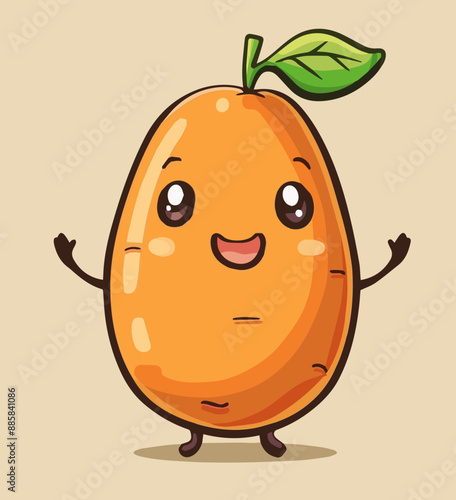 Cute Cartoon Sweet Potato Vegetable Food Character