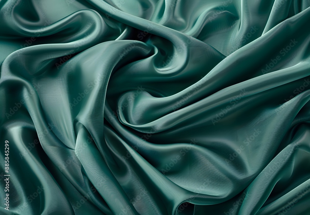 Elegant Green Satin Fabric Drape Background Elegant Green Satin Fabric Drape Background