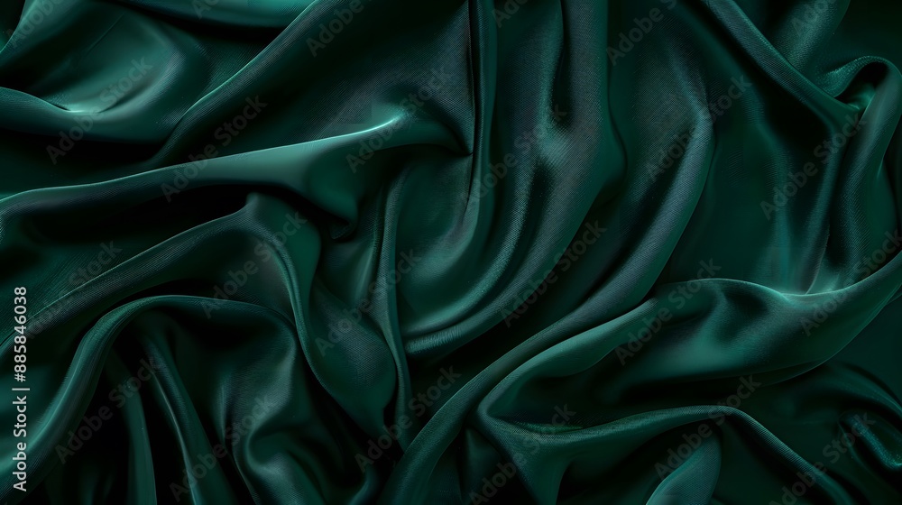 Elegant Emerald Green Fabric Background For Product Photography Elegant Emerald Green Fabric Background For Product Photography