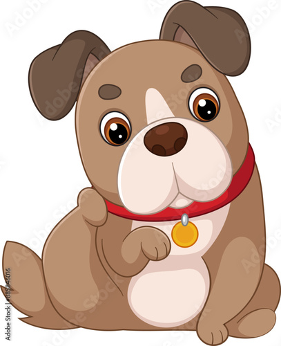 Dog scratches eagerly, seeking relief from an itch