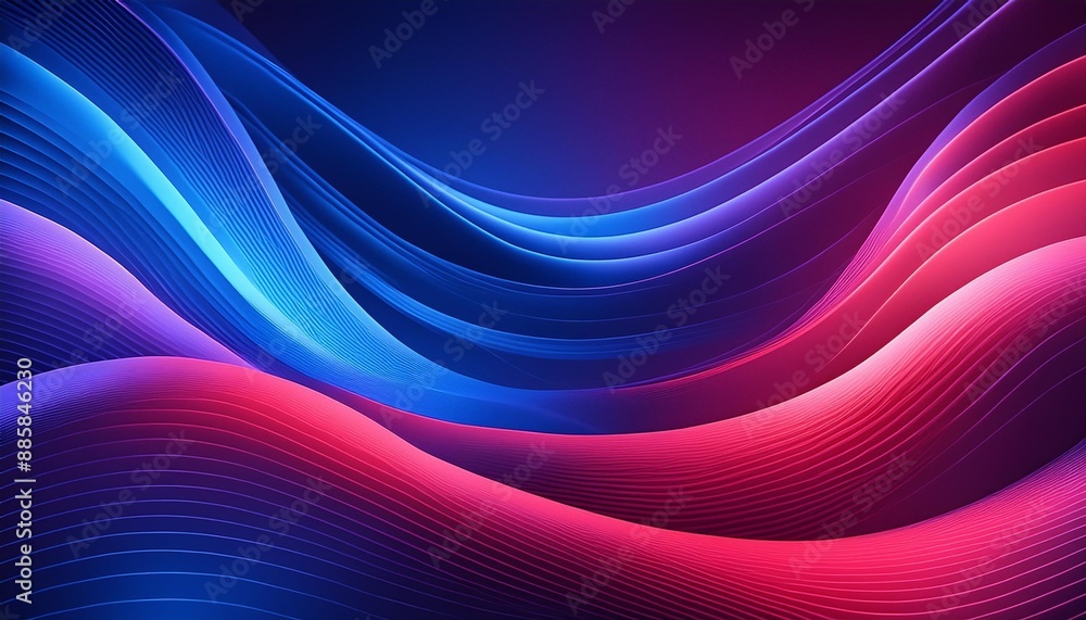 dark abstract neon background pink blue waves dark gradient background ...