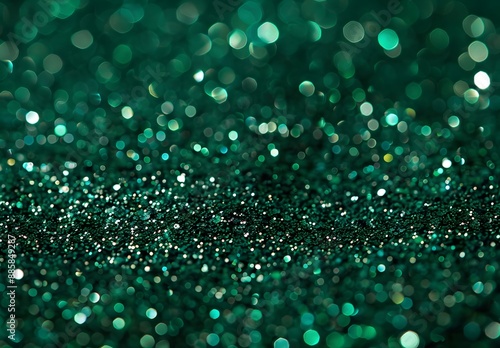 Sparkling Green Glitter Texture Background