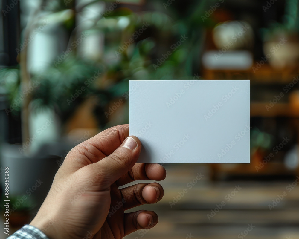 Professional Business Card Mockup in Businessman's Hand with Office Background | Customizable Contact Details Design Template Professional Business Card Mockup in Businessman's Hand with Office Background | Customizable Contact Details Design Template