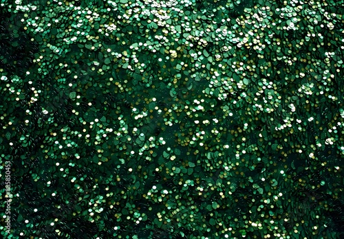 Sparkling Green Glitter Texture Background