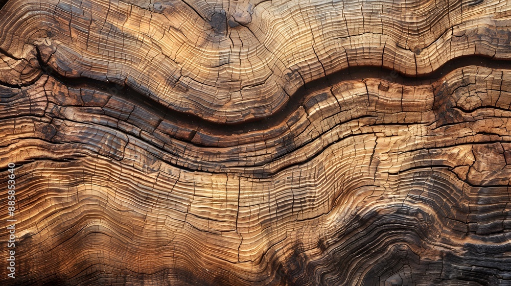 Naklejka premium Wood texture with details of natural grain pattern for background and wallpaper.