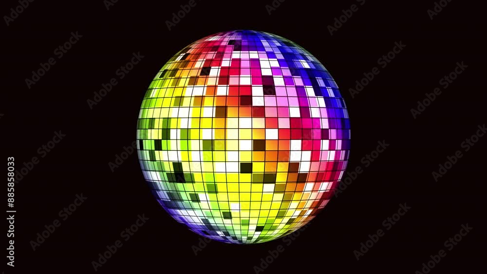 3D light animation of 1 colorful balls rotating in different directions on a black background 3D light animation of 1 colorful balls rotating in different directions on a black background
