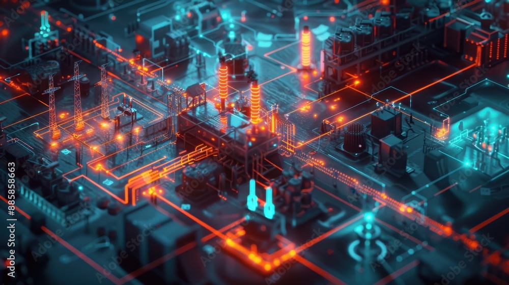 Smart Grid: Enhanced with digital communication, this grid monitors and optimizes electricity production and distribution for enhanced efficiency.
Smart Grid: Enhanced with digital communication, this grid monitors and optimizes electricity production and distribution for enhanced efficiency.