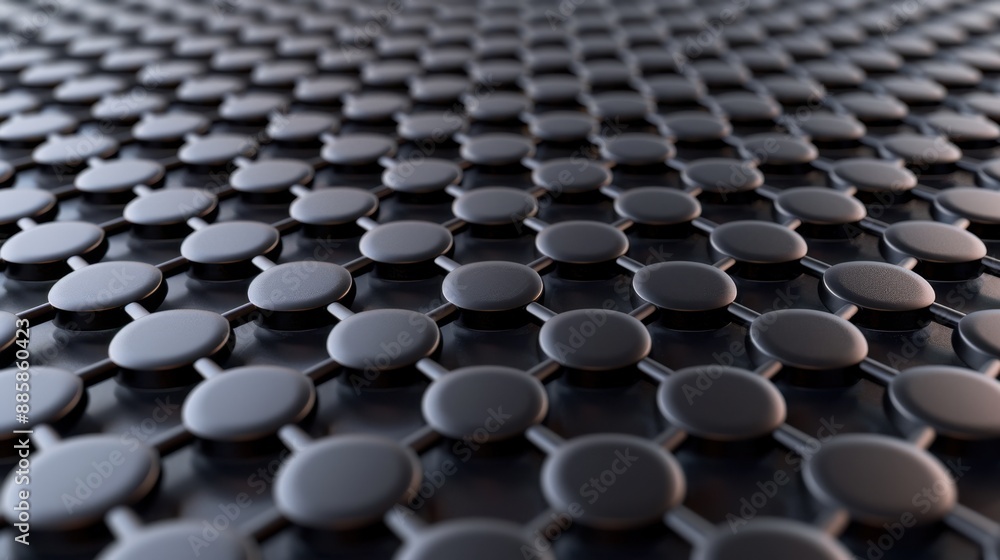 Obraz premium Graphene: A single-layer carbon lattice, famed for its exceptional strength, conductivity, and flexibility, poised to revolutionize electronics and materials. 