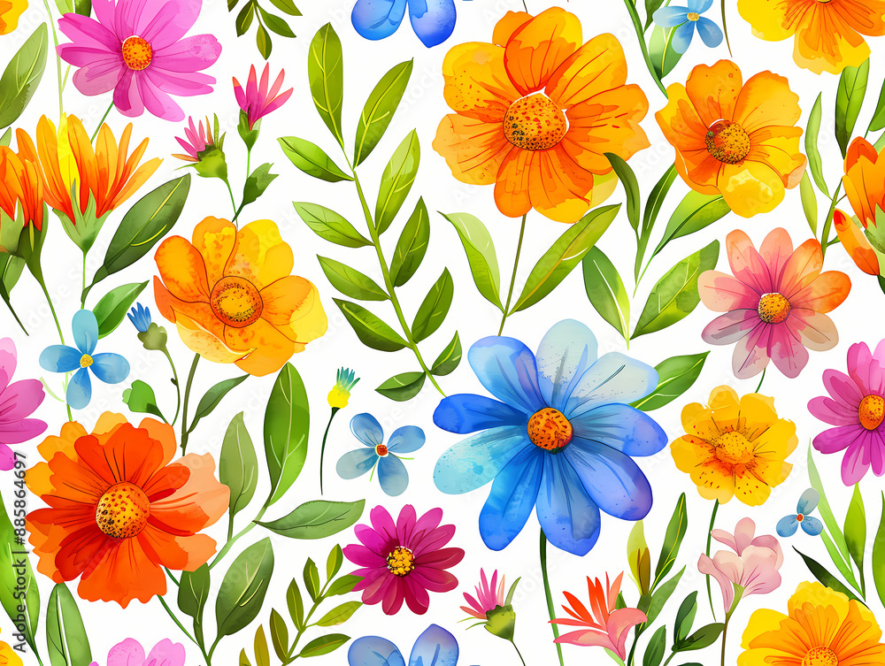 seamless background with flowers seamless background with flowers