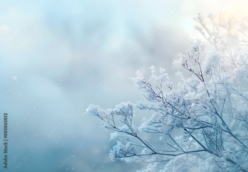 Frosted Wildflowers in Winter Landscape Frosted Wildflowers in Winter Landscape