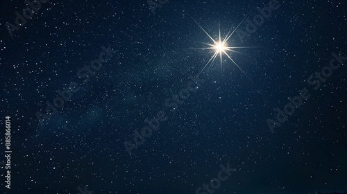 Bright Star Shining In Night Sky - Christmas Eve