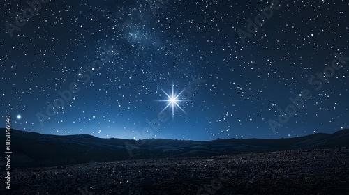 Christmas Star Night Sky - Shining Bright