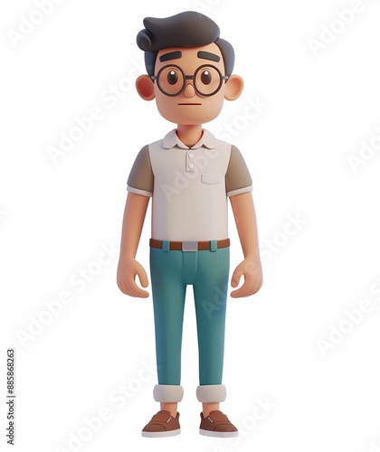 Modern 3D Cartoon Character in Casual Outfit | Animation, Avatar Design