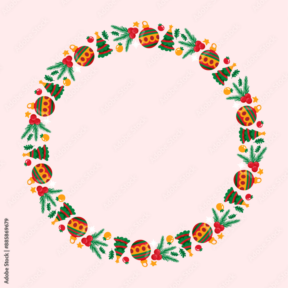 frame template for christmas season celebration, christmas wreath concept frame template for christmas season celebration, christmas wreath concept