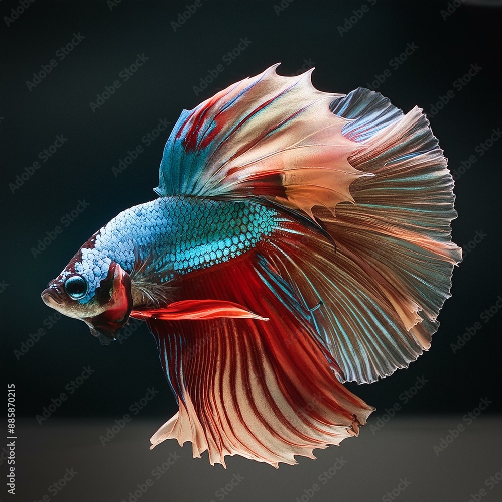 Fototapeta premium colorful siamese fighting fish