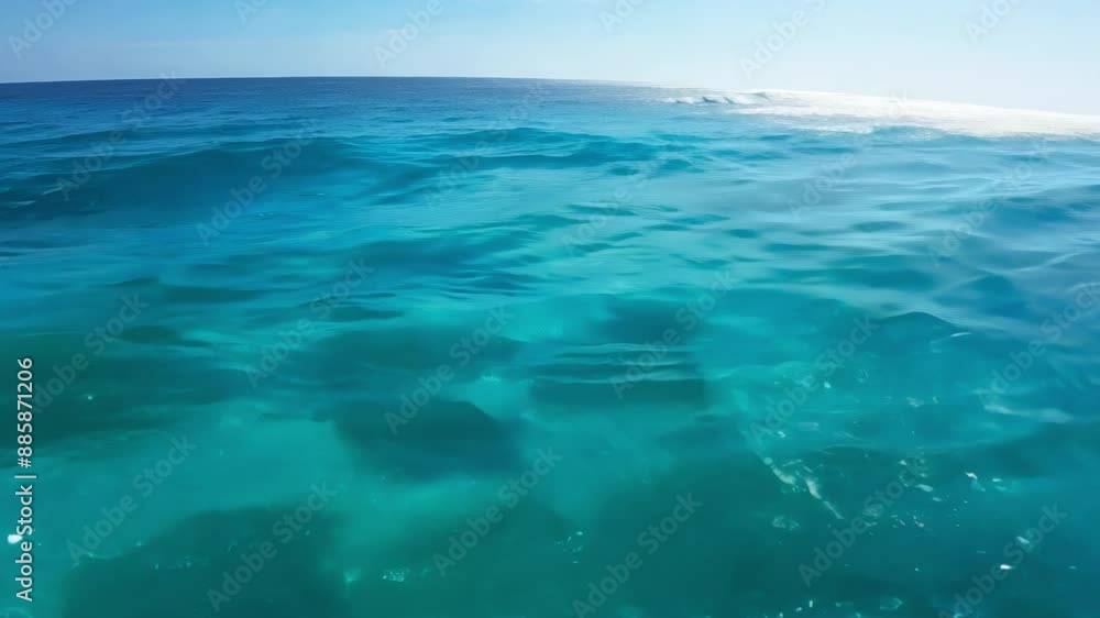 Oceanic Bliss: The Allure of a Transparent Blue Sea - Slow Motion - made with Generative AI Oceanic Bliss: The Allure of a Transparent Blue Sea - Slow Motion - made with Generative AI