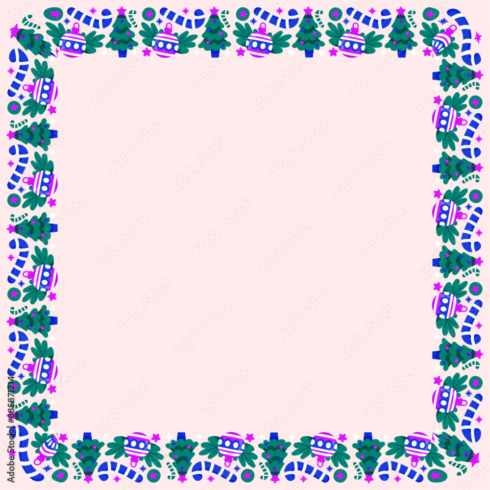 Frame template for christmas season celebration, christmas wreath concept Frame template for christmas season celebration, christmas wreath concept