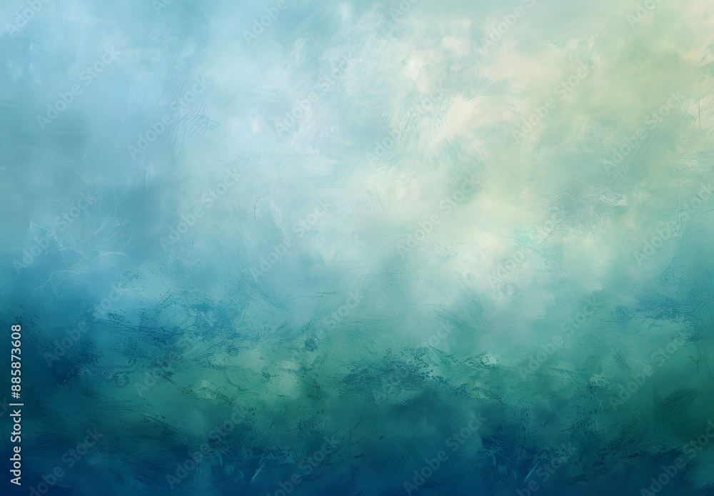 Abstract Blue Green Ocean Impressionist Painting Abstract Blue Green Ocean Impressionist Painting