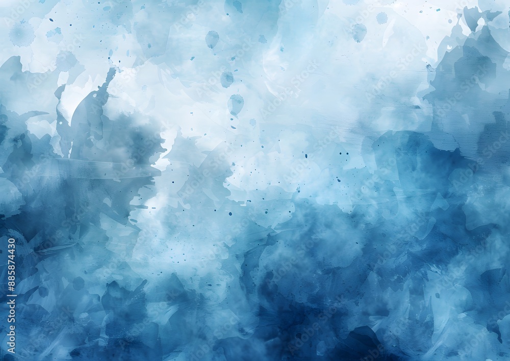 Abstract Blue Watercolor Background With Grunge Texture Abstract Blue Watercolor Background With Grunge Texture