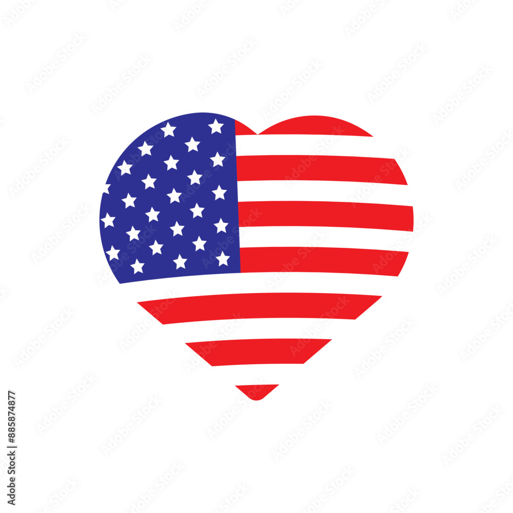 Fototapeta premium American vector icon illustration design template
