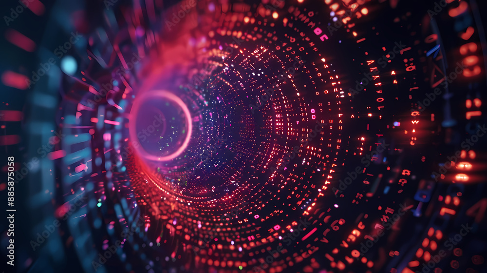 Luminous spiral tunnel Luminous spiral tunnel
