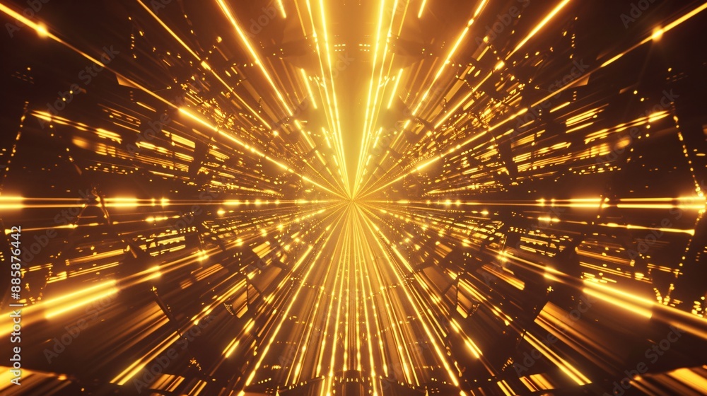 Golden light rays effect with geometric shapes
Golden light rays effect with geometric shapes