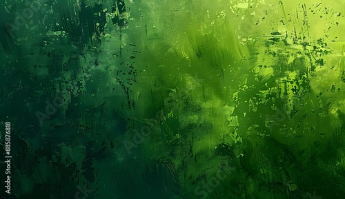 Abstract Green Brushstroke Background Texture