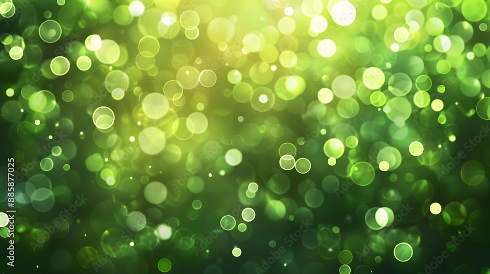 Abstract Green Bokeh Background with Glowing Effect Abstract Green Bokeh Background with Glowing Effect