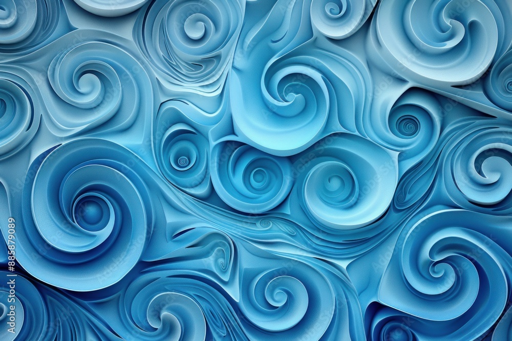 Abstract background is forming a pattern of swirling blue shapes Abstract background is forming a pattern of swirling blue shapes