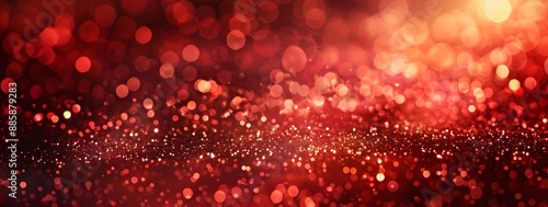 Sparkling Red Bokeh Lights Background