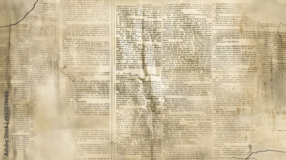 Obraz premium Old paper texture background, vintage retro newspaper empty blank space page with grunge stain line pattern for text creative, backdrop, wallpaper and any design 