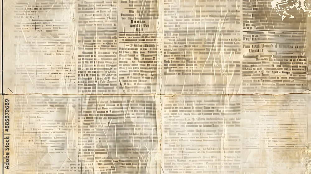 Obraz premium Old paper texture background, vintage retro newspaper empty blank space page with grunge stain line pattern for text creative, backdrop, wallpaper and any design