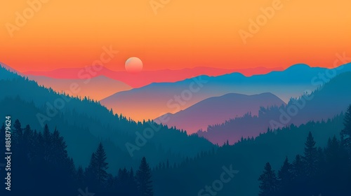 mountain, landscape, sky, sunset, fog, mountains, nature, sunrise, forest, cloud, clouds, hill, morning, mist, sun, view, winter, valley, tree, dawn, snow, hills, travel, peak, light