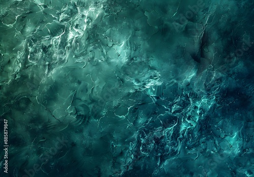 Abstract Teal Blue Green Water Texture Background