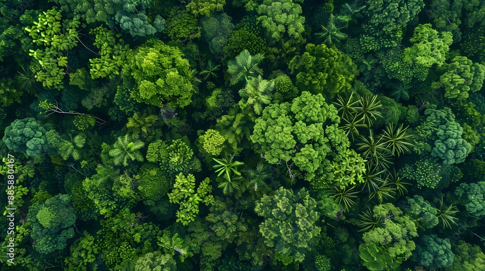 Aerial View of Lush Rainforest Canopy Aerial View of Lush Rainforest Canopy