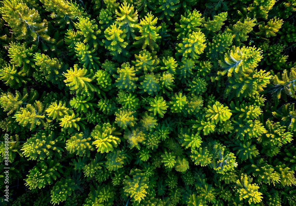 Aerial View of Dense Pine Forest in Spring Aerial View of Dense Pine Forest in Spring