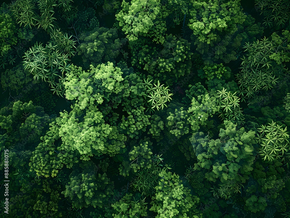 Aerial View of Lush Tropical Rainforest Canopy Aerial View of Lush Tropical Rainforest Canopy