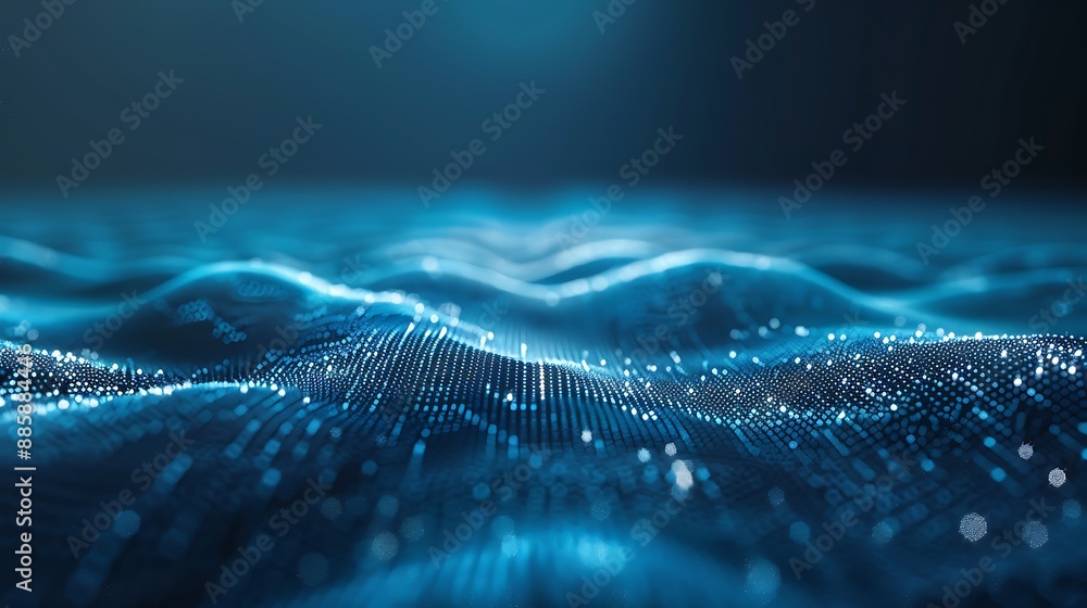Abstract Blue Digital Wave Pattern Abstract Blue Digital Wave Pattern