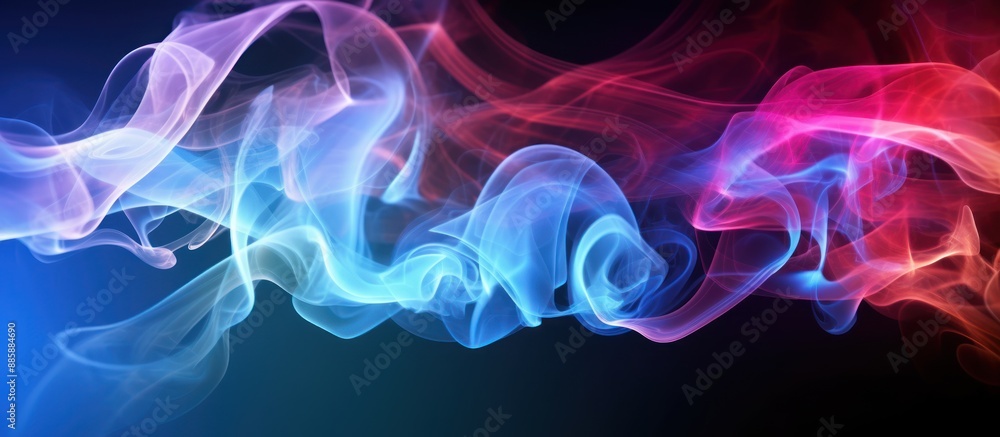 Fototapeta premium Abstract Smoke Design with Blue and Red Hues