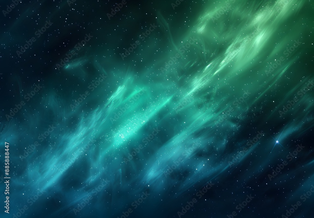 Abstract Green and Blue Aurora Borealis Abstract Green and Blue Aurora Borealis