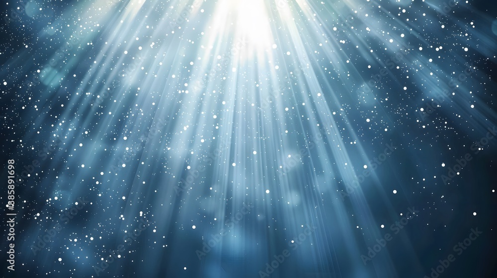 Blue Background with Light Rays and Stars Blue Background with Light Rays and Stars