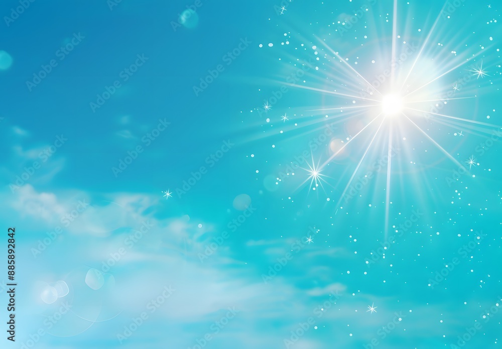 Blue Sky Sunlight Lens Flare Background Banner Blue Sky Sunlight Lens Flare Background Banner