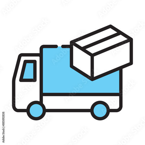 トラックと荷物